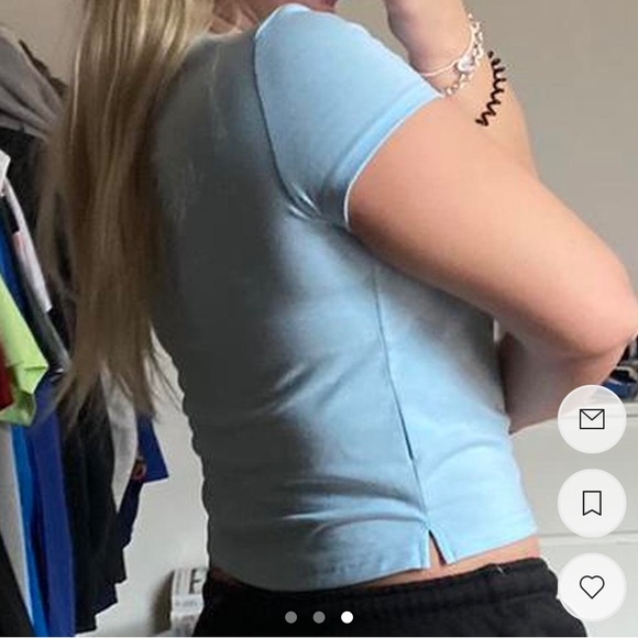 Y2K blue dump him baby tee - Picture 3 of 3